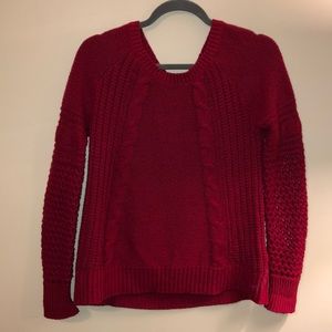 American eagle red knit sweater